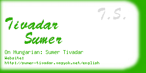 tivadar sumer business card